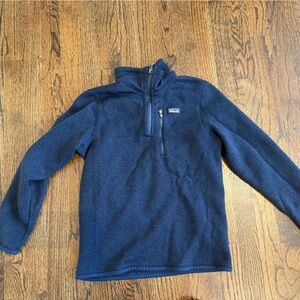 Patagonia Navy Blue Fleece Pullover - girls large